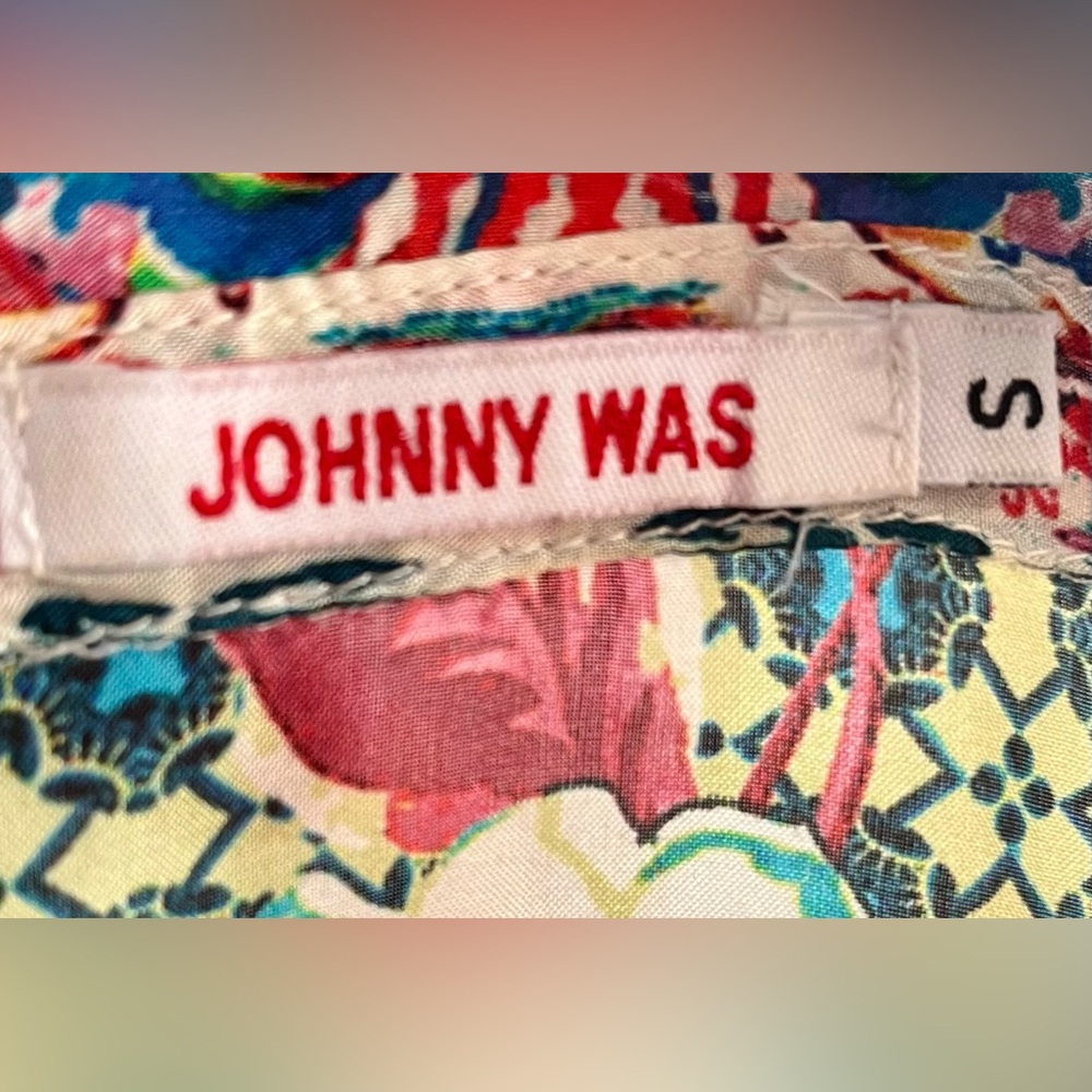 Johnny Was | Lubello Reese Floral Silk Oversized Long Sleeve Tunic | Size Small - Picture 4 of 6